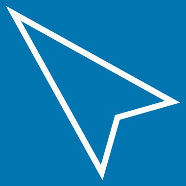 İşaretçi yaptı yukarı kontur vektör simgesi