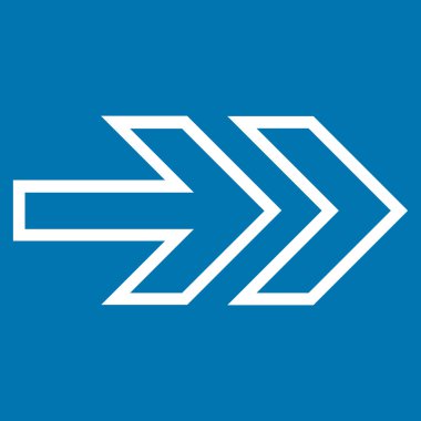 Yön sağ kontur vektör simgesi