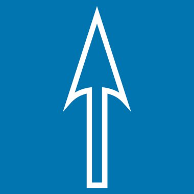 İnce çizgi vektör simge yukarı ok keskin