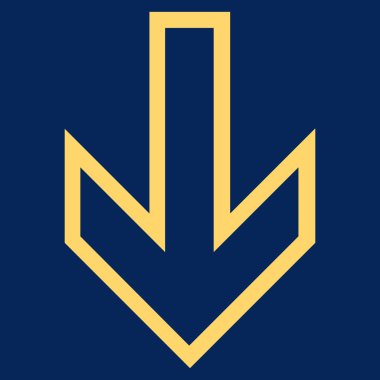 Anahat vektör simgesi aşağı ok