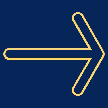 Kontur vektör simgesi sağ ok