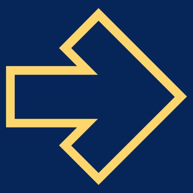 Ok şu ince çizgi vektör simgesi