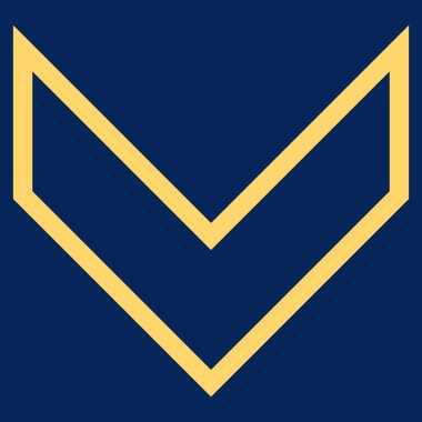 Kontur vektör simgesi aşağı ok ucu