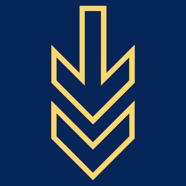 Anahat vektör simgesi aşağı yön