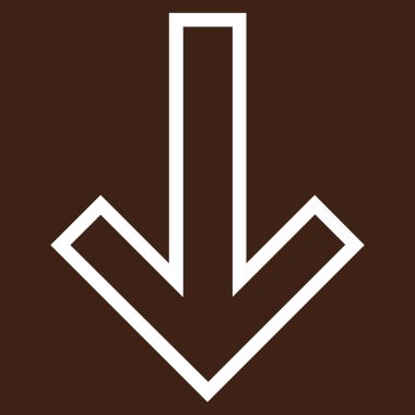 İnce çizgi vektör simgesi aşağı ok