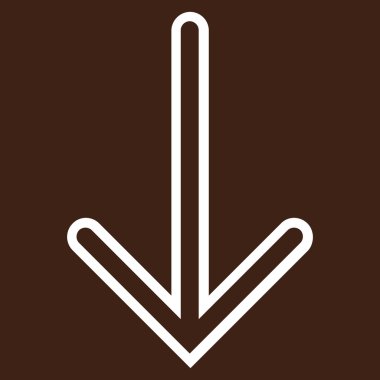 Kontur vektör simgesi aşağı ok