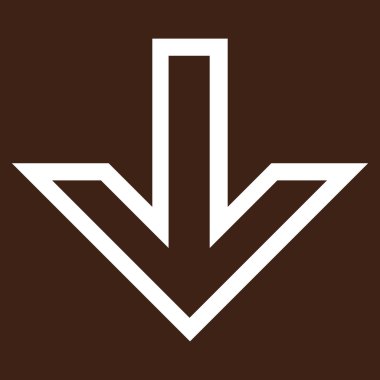 İnce çizgi vektör simgesi aşağı ok