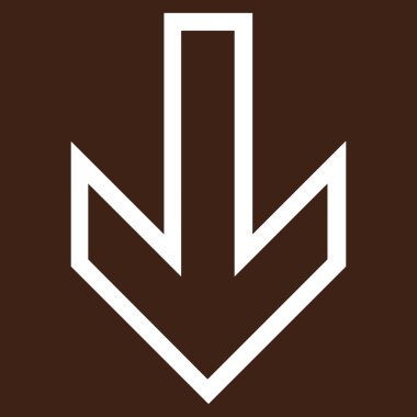 Anahat vektör simgesi aşağı ok