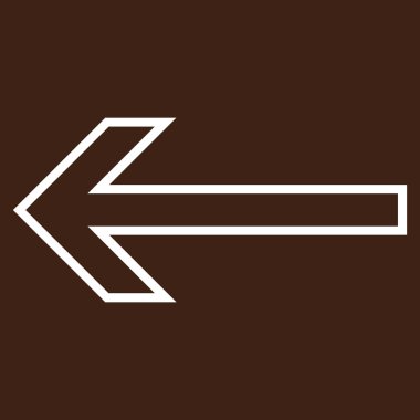 Ok sol anahat vektör simgesi