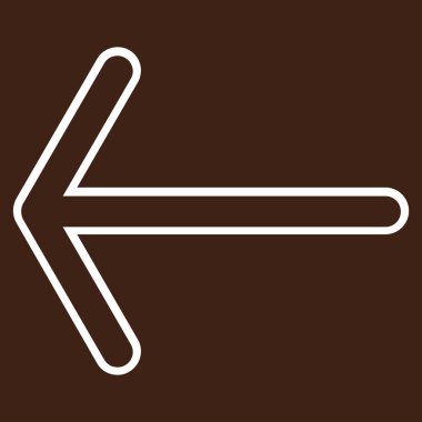 Ok sol anahat vektör simgesi