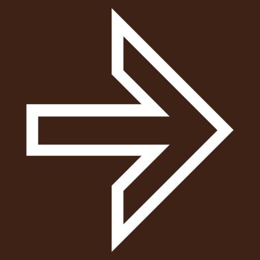 Ok sağ anahat vektör simgesi