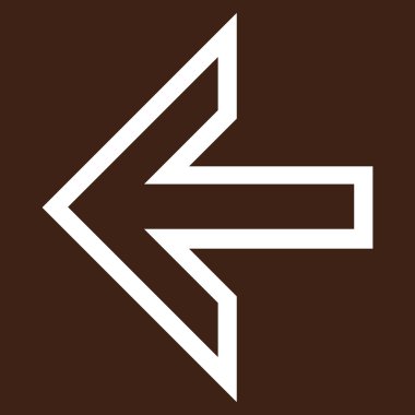 İnce çizgi vektör simge sol ok