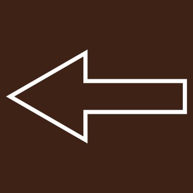 İnce çizgi vektör simge sol ok