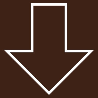 Kontur vektör simgesi aşağı ok