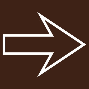 Ok sağ anahat vektör simgesi