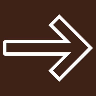 Ok sağ kontur vektör simgesi