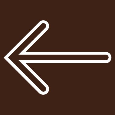 Ok sol kontur vektör simgesi