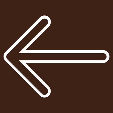 Ok sol kontur vektör simgesi