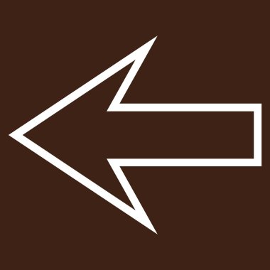 Ok sol kontur vektör simgesi