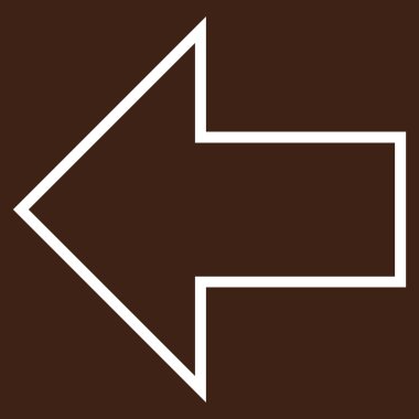 İnce çizgi vektör simge sol ok