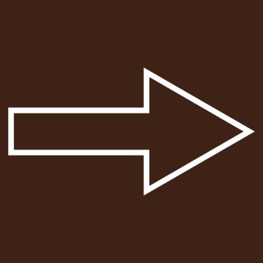 Ok sağ anahat vektör simgesi