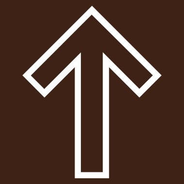 Kontur vektör simge yukarı ok