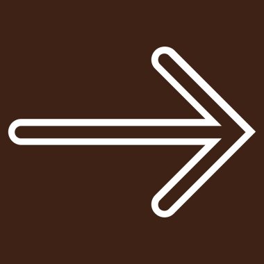 Ok şu ince çizgi vektör simgesi