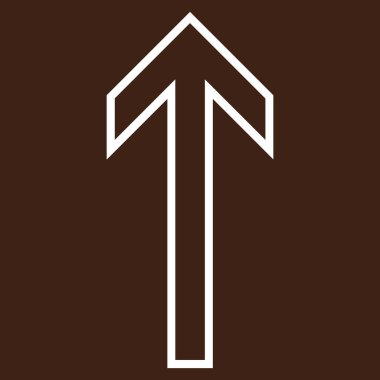 Kontur vektör simge yukarı ok