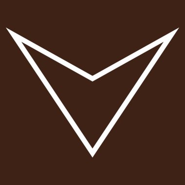 Kontur vektör simgesi aşağı ok ucu