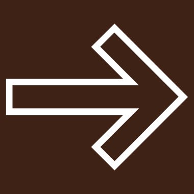 Ok şu ince çizgi vektör simgesi