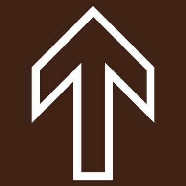 Kontur vektör simge yukarı ok