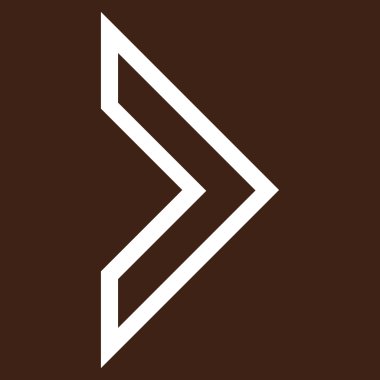 Ok ucu şu ince çizgi vektör simgesi