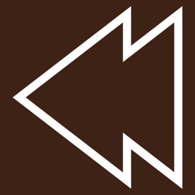 Yön sol anahat vektör simgesi