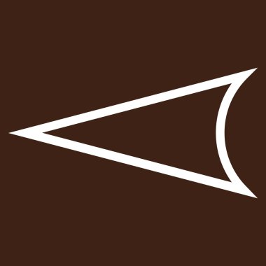 Ok ucu sol ince çizgi vektör simgesi