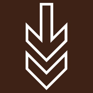 Kontur vektör simgesi aşağı yön