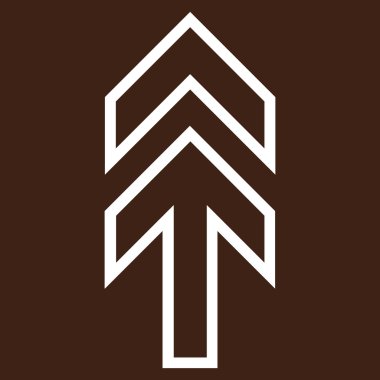 Yön yukarı anahat vektör simgesi