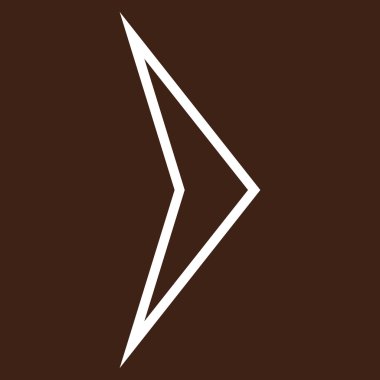 Ok ucu sağ kontur vektör simgesi