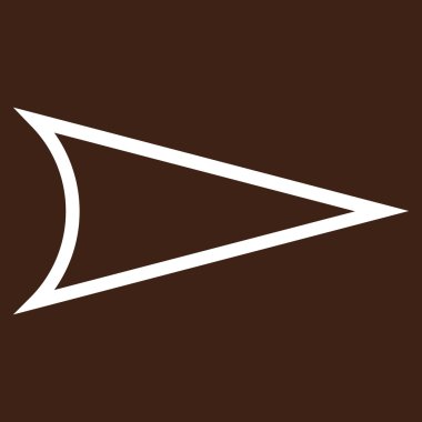 Ok ucu şu ince çizgi vektör simgesi