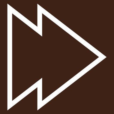 Yön sağ kontur vektör simgesi