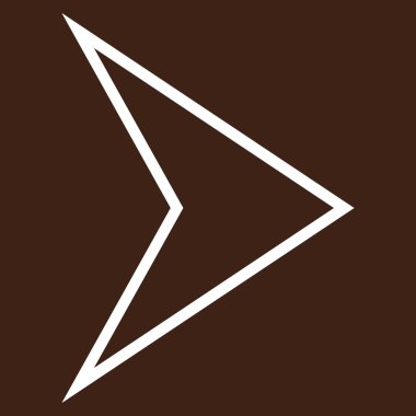 Ok ucu şu ince çizgi vektör simgesi