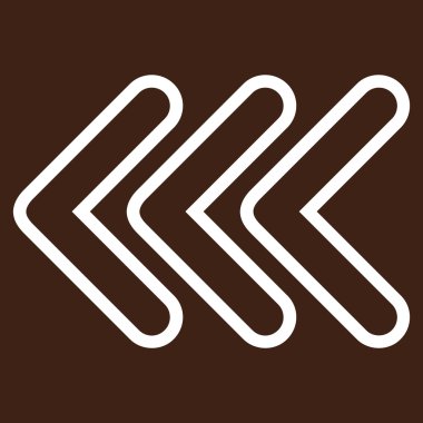 Üçlü işaretçi sol kontur vektör simgesi