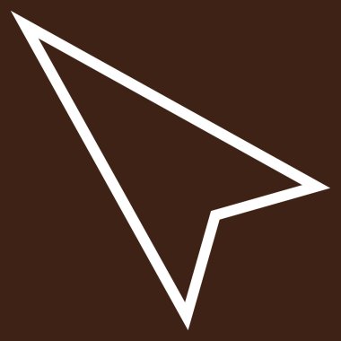 İşaretçi yaptı yukarı kontur vektör simgesi