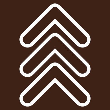 İşaretçi kontur vektör simge kadar üçlü