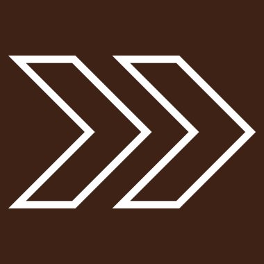 Üst karakter sağ kontur vektör simgesi