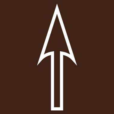 İnce çizgi vektör simge yukarı ok keskin