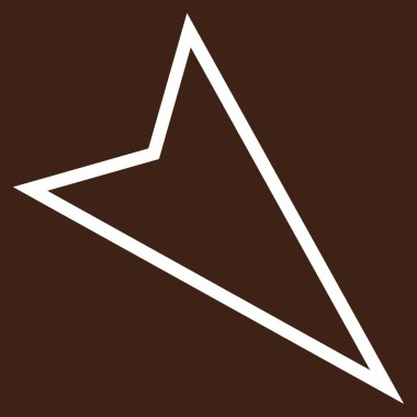 İşaretçi kontur vektör simgesi aşağı