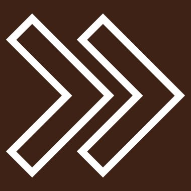 Üst karakter sağ kontur vektör simgesi