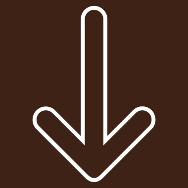 İnce çizgi vektör simgesi aşağı yönlü ok