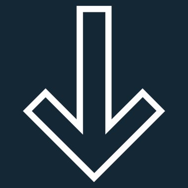 Kontur vektör simgesi aşağı ok