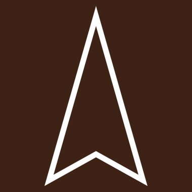 İşaretçi yukarı kontur vektör simgesi